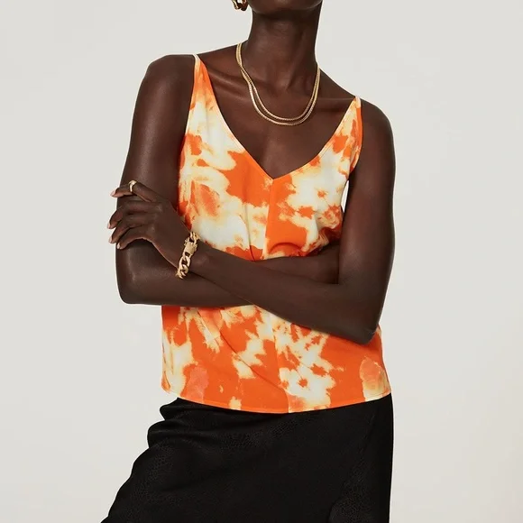 Thakoon Collective Orange Tie Dye Slip Tank - Size 6 - Picture 8 of 9